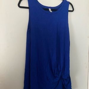 Navy blue knot top